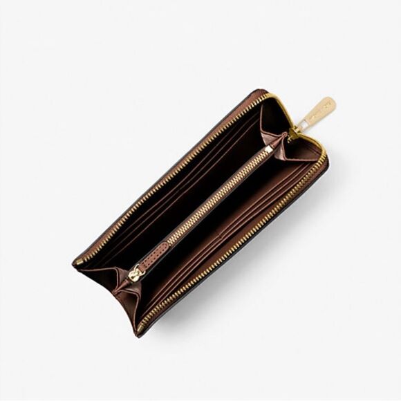 Michael Kors Jet Set Travel Large Saffiano Leather Quarter-Zip Wallet Bag Purse - Picture 3 of 12